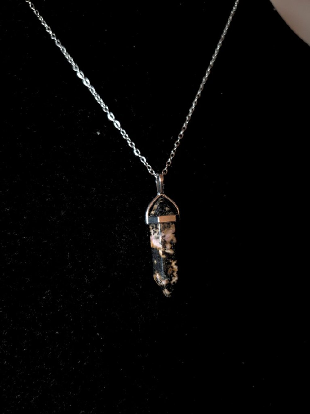 Rhodonite Gemstone Charm Necklace